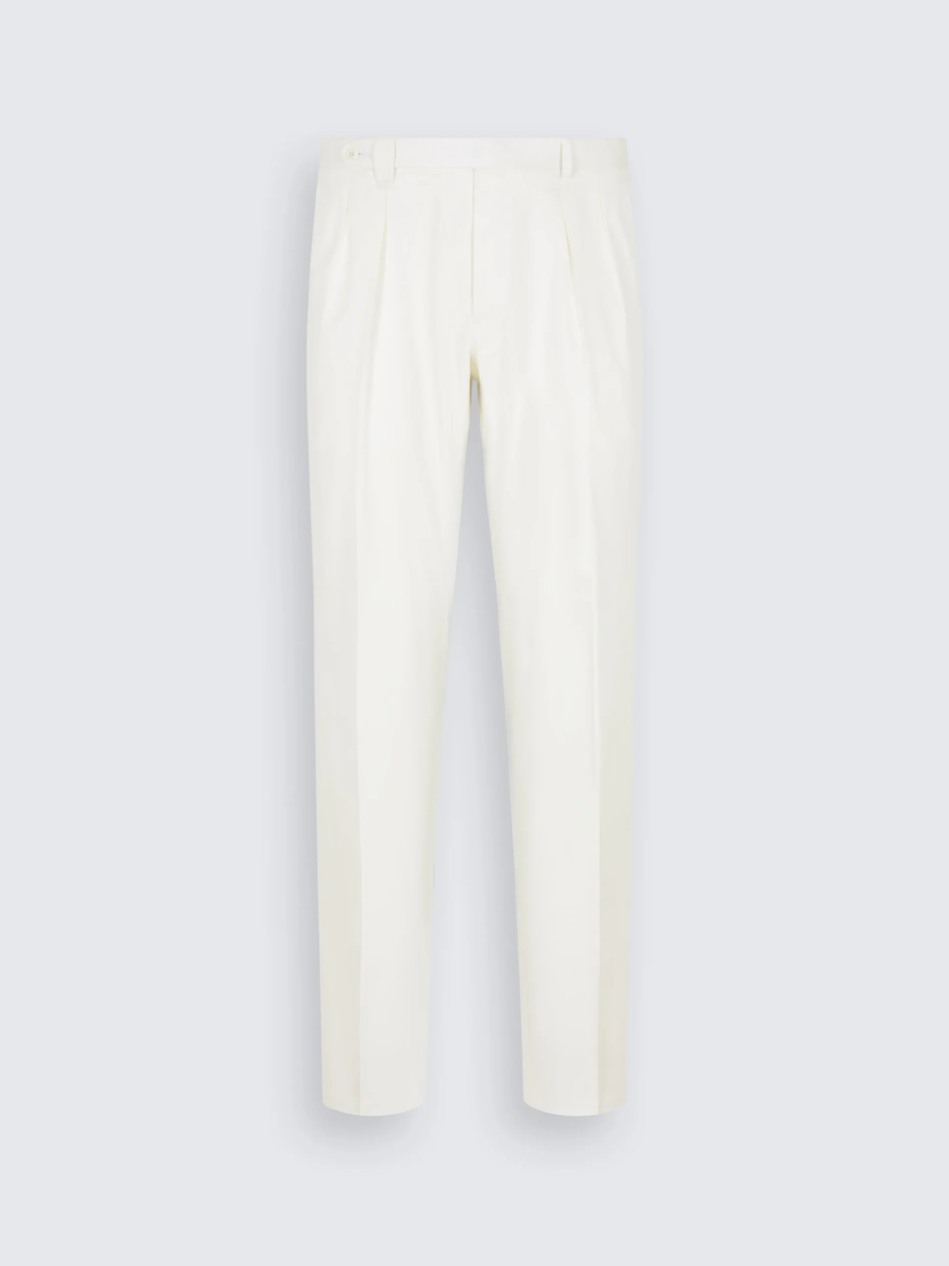 Beige and white cotton and calf leather braided belt