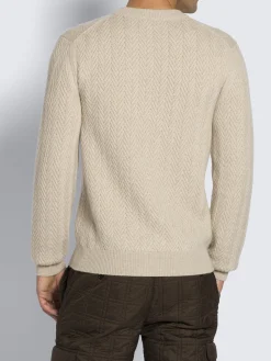 Beige cashmere and vicuña sweater