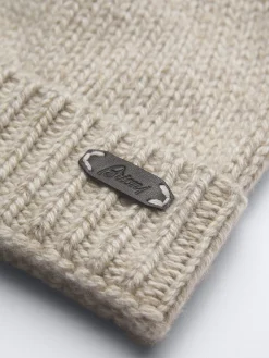 Beige cashmere beanie