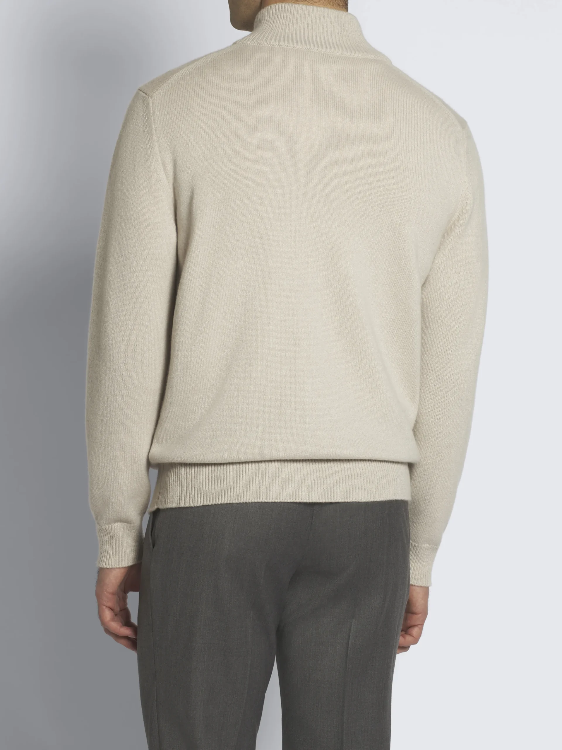 Beige cashmere blouson