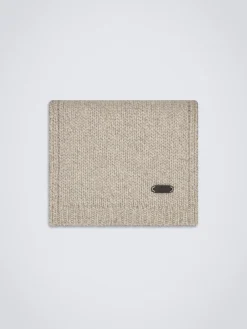 Beige cashmere mouliné scarf