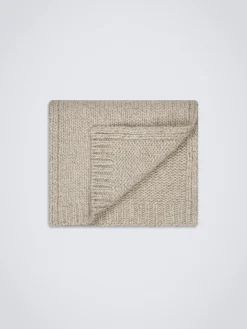 Beige cashmere mouliné scarf