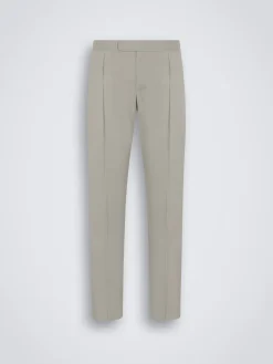 Beige cotton and cashmere Melbourne trousers