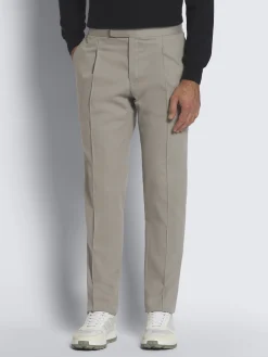 Beige cotton and cashmere Melbourne trousers