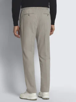 Beige cotton and cashmere Melbourne trousers
