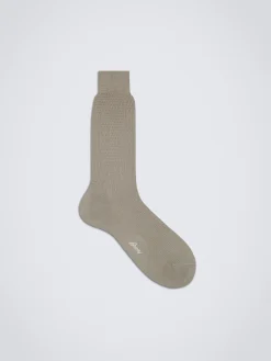 Beige cotton Trama weave socks