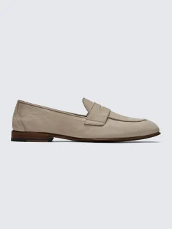 Beige nubuck Appia penny loafers