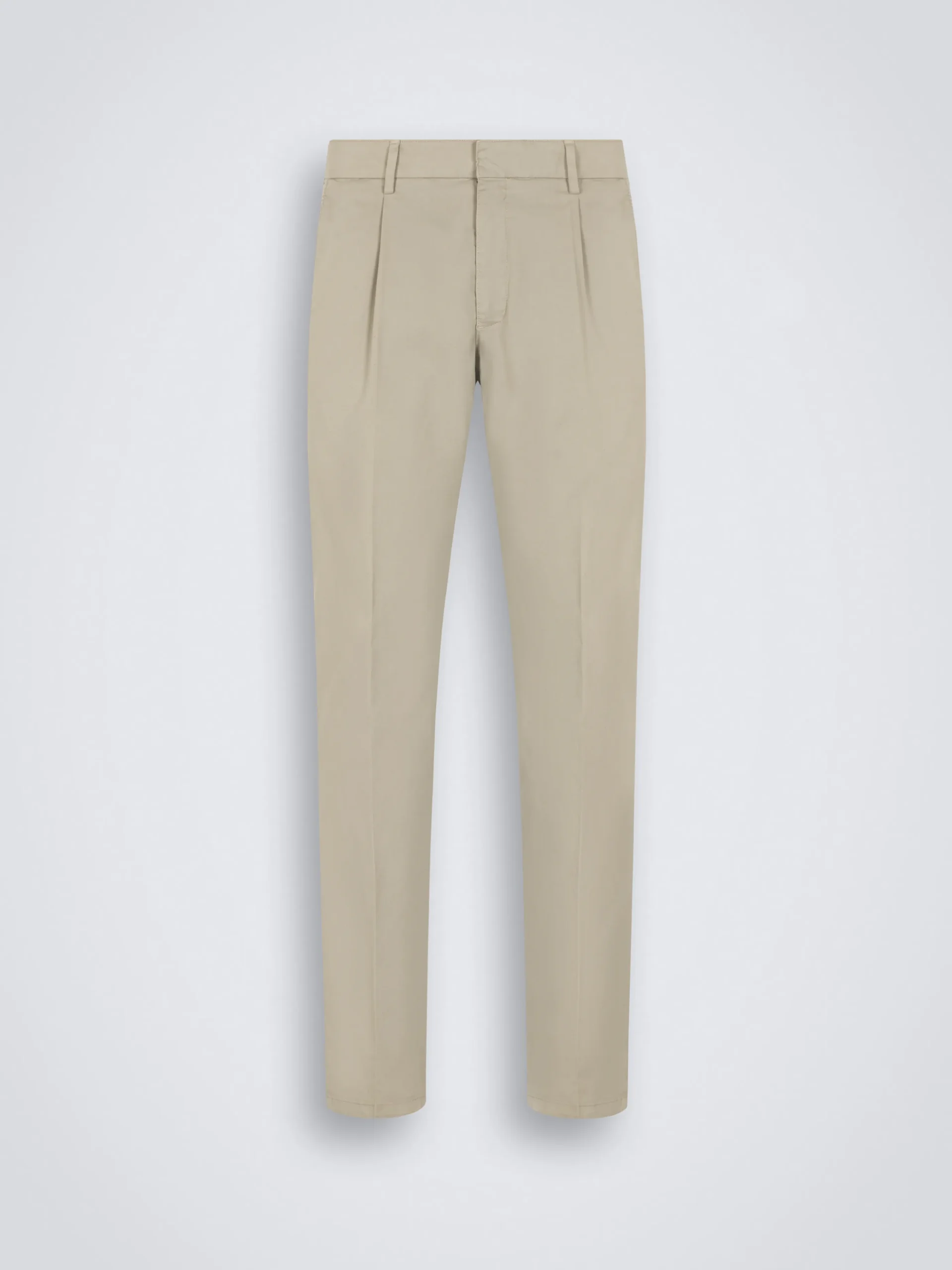 Beige organic stretch cotton Pienza trousers