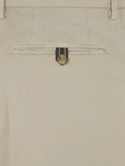 Beige organic stretch cotton Pienza trousers
