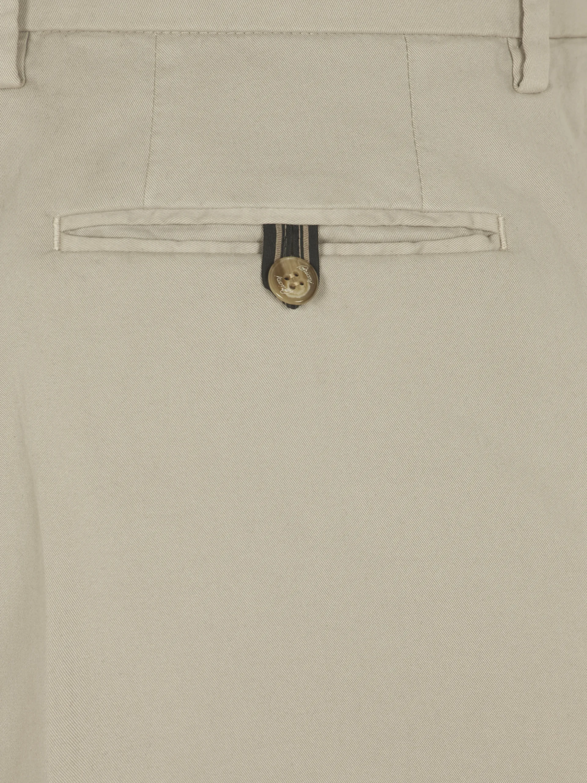 Beige organic stretch cotton Pienza trousers
