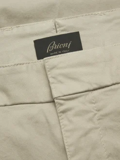 Beige organic stretch cotton Pienza trousers