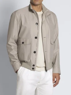 Beige Performa silk 75 Blouson