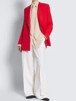 Beige silk cady shirt
