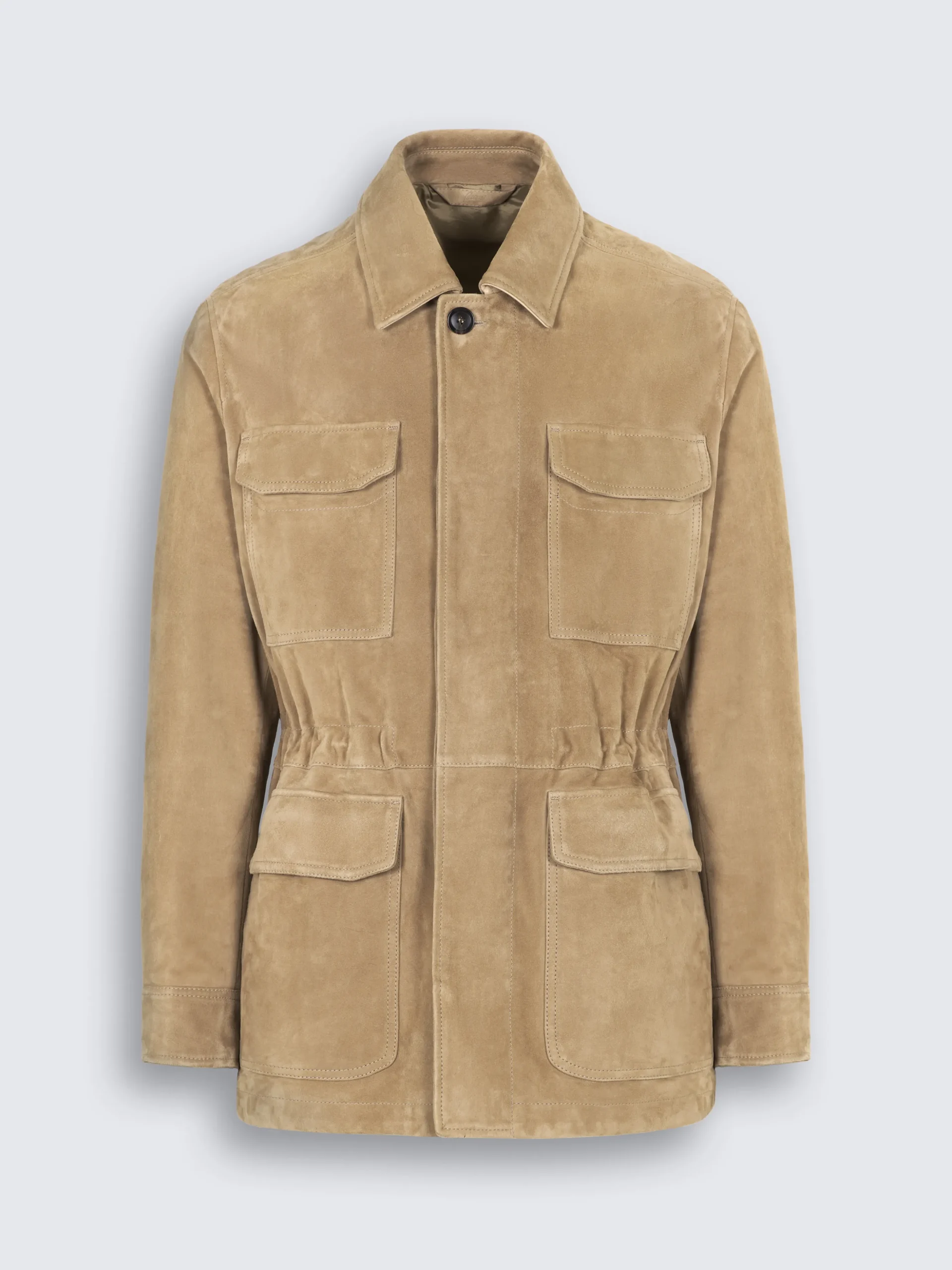 Beige suede sahariana jacket