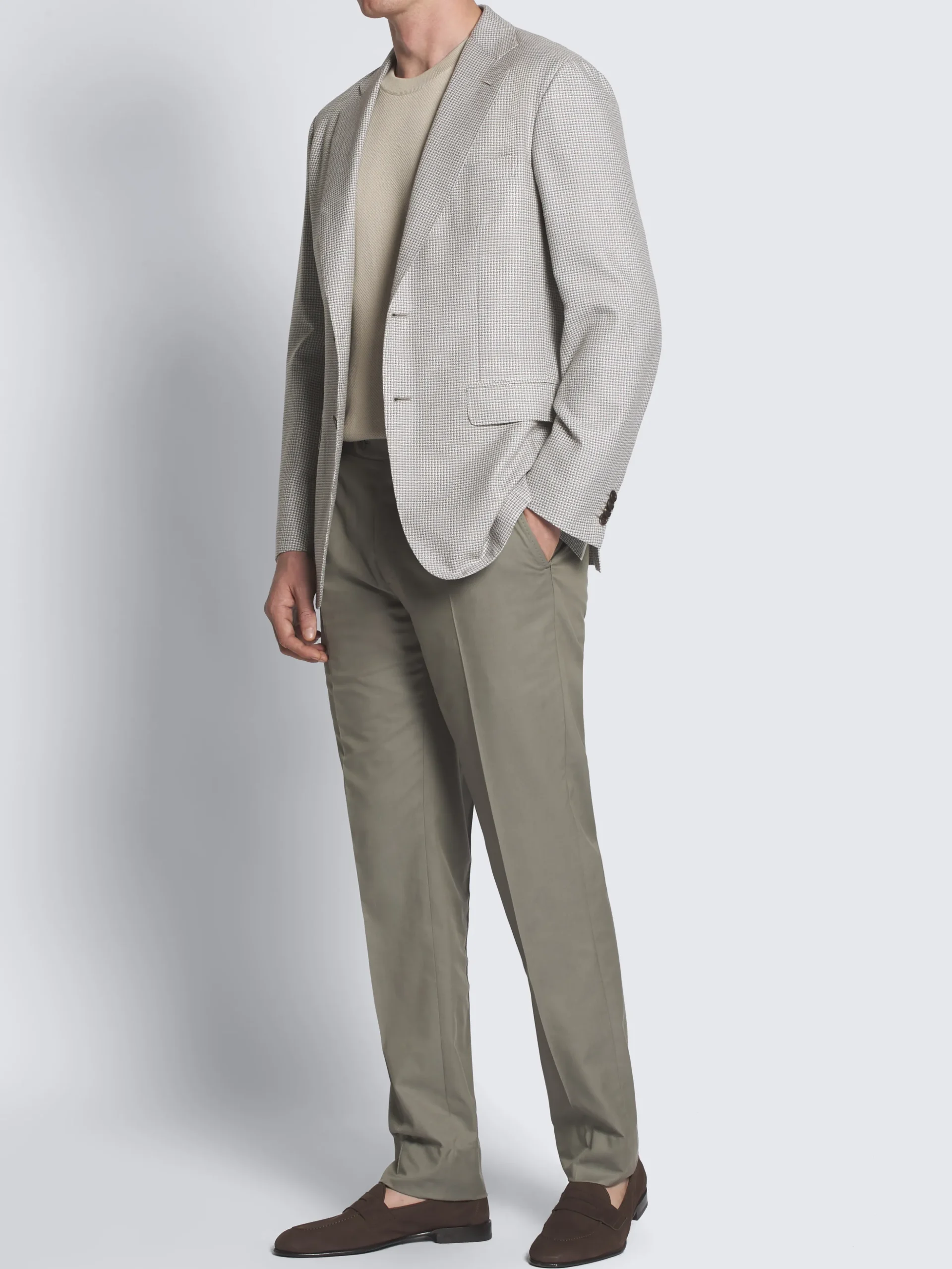 Beige suede sahariana jacket