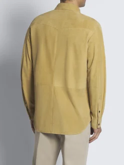 Beige suede western shirt