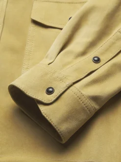 Beige suede western shirt
