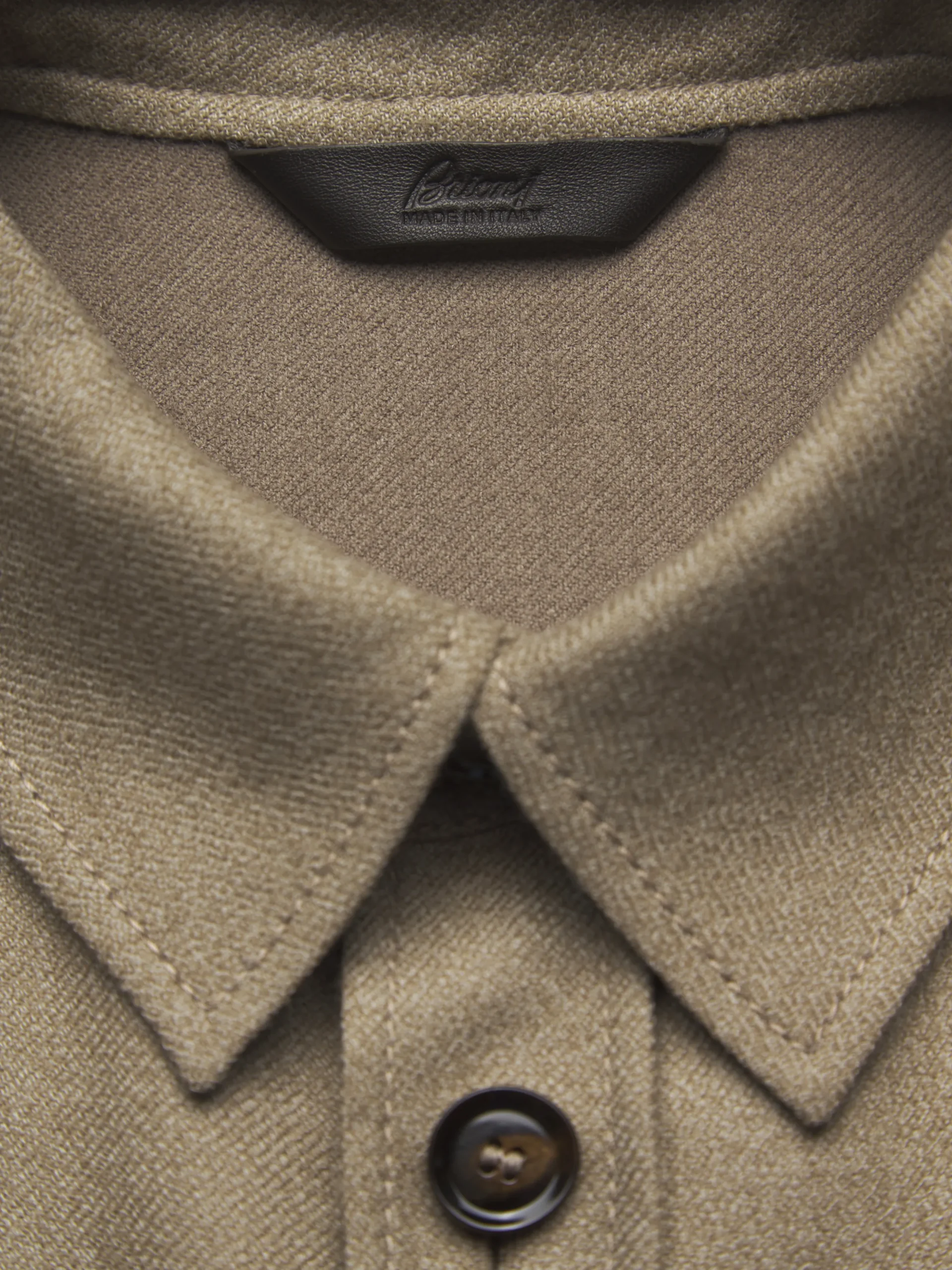 Beige wool double-splittable Vagabond overshirt
