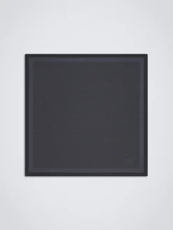 Black and charcoal silk pocket square
