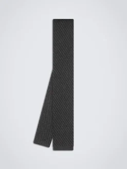 Black and charcoal tricot tie