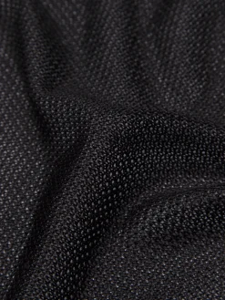 Black and ochre silk tricot pocket square