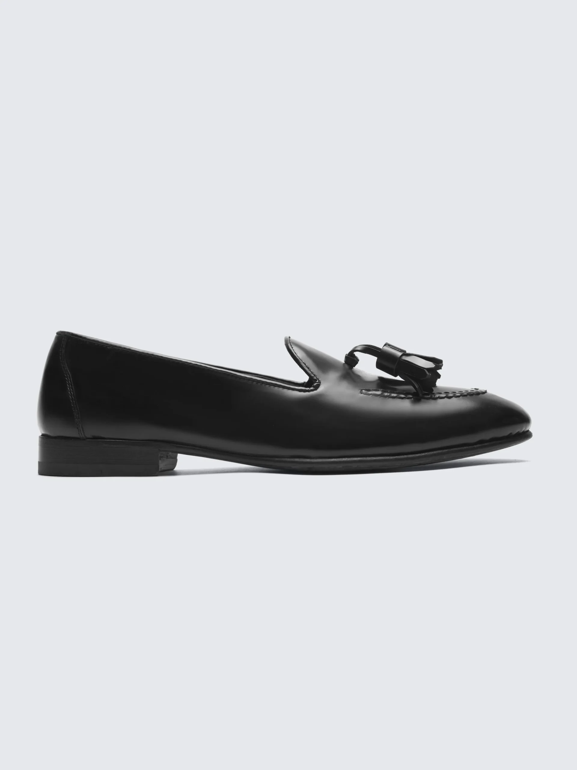 Black calf leather Appia tassel loafers