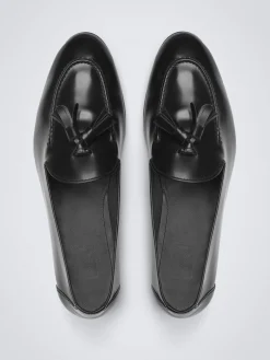 Black calf leather Appia tassel loafers