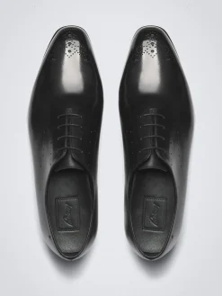 Black calf leather Elysium oxford shoes