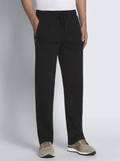 Black cashmere and silk leisure trousers