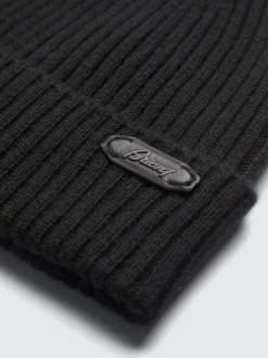 Black cashmere beanie