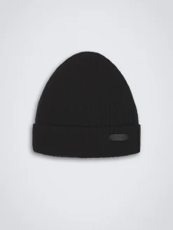 Black cashmere beanie
