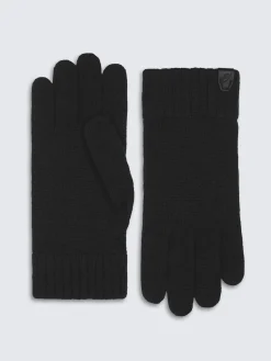 Black cashmere gloves