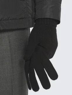 Black cashmere gloves