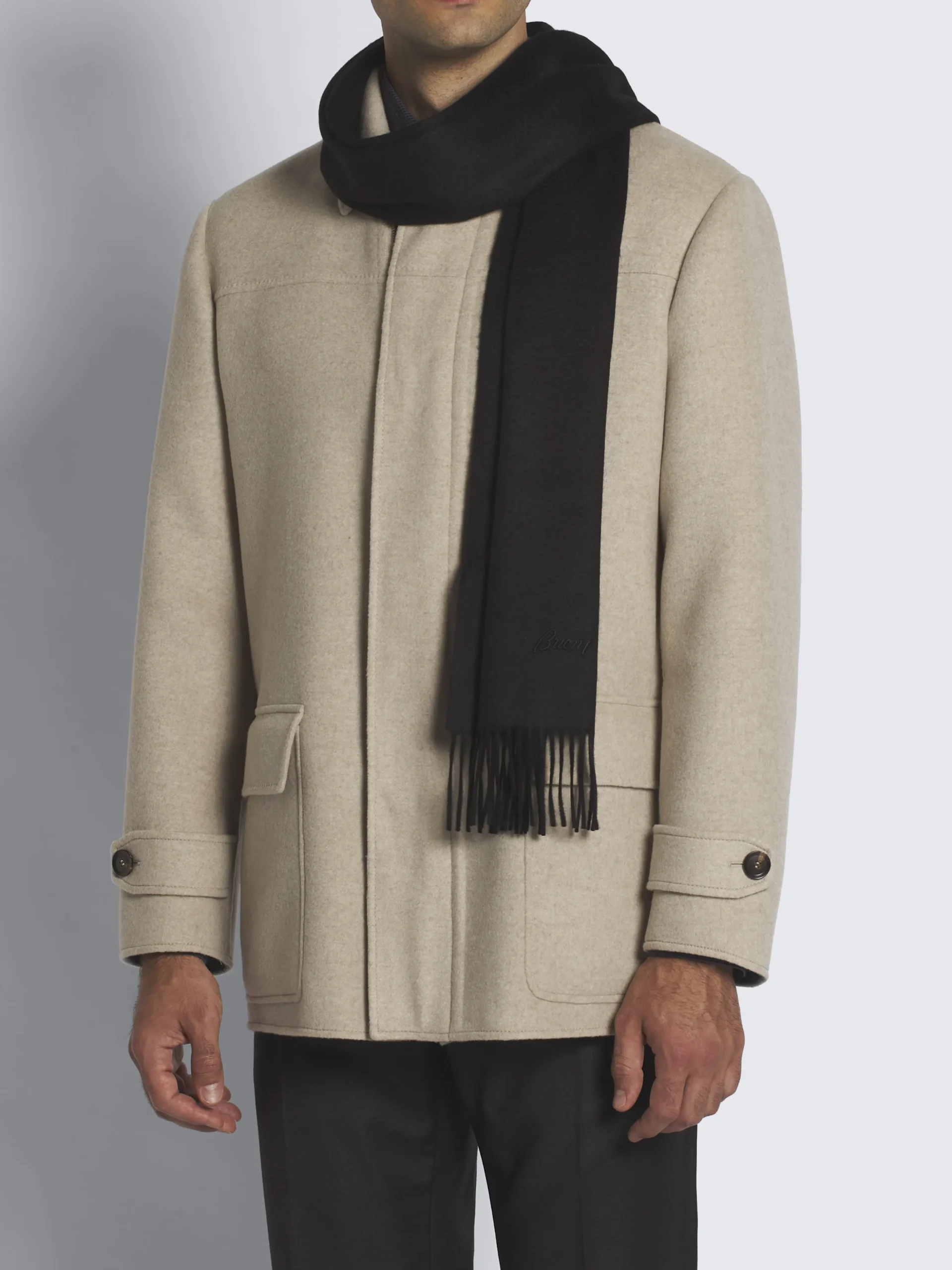 Black cashmere scarf