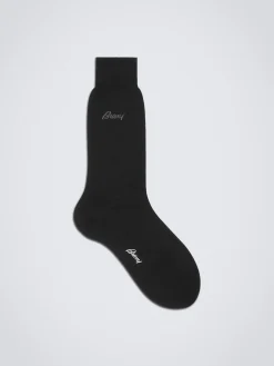 Black cotton short socks