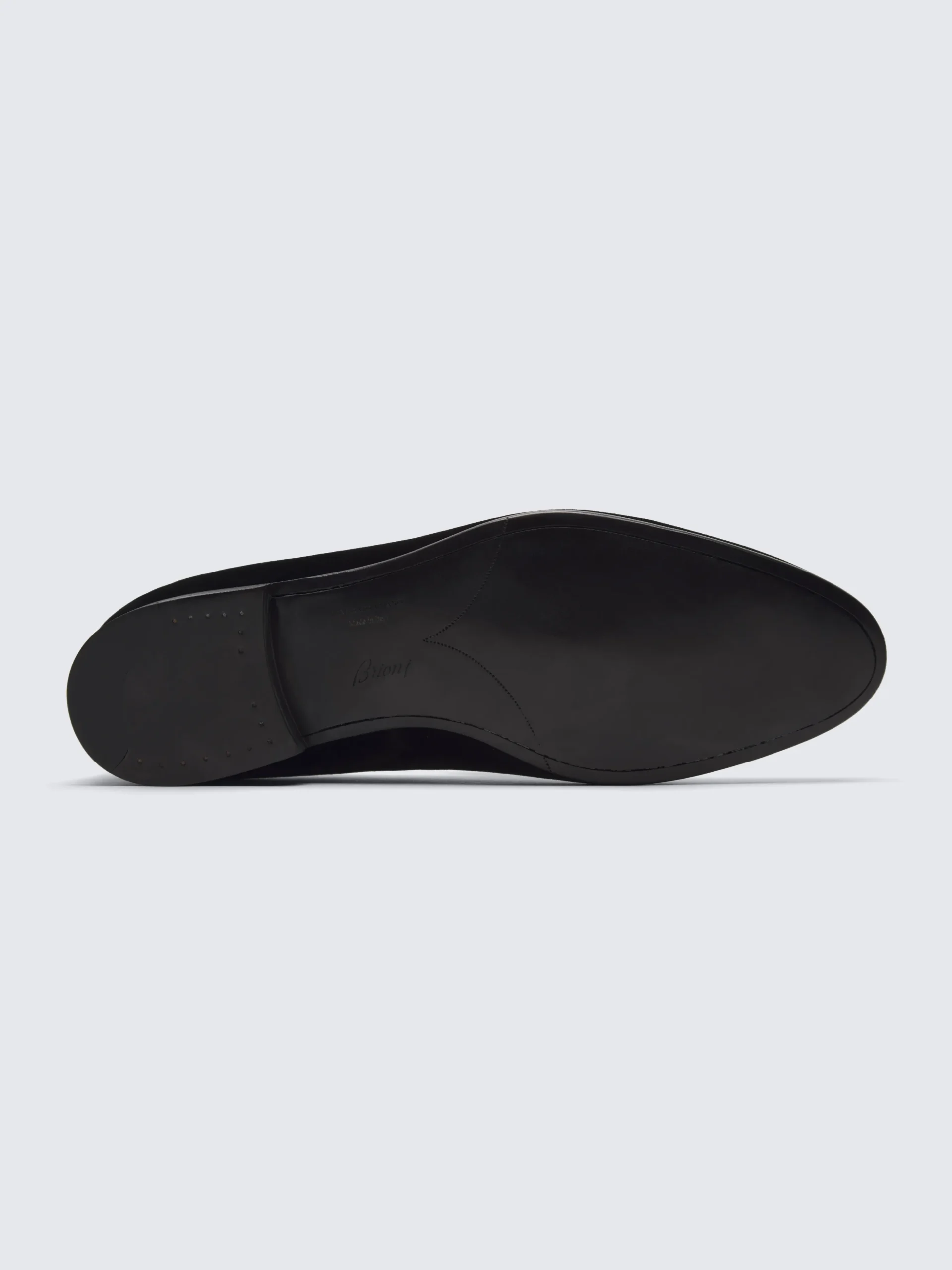 Black cotton velvet evening loafers