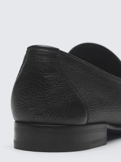 Black deerskin leather Appia penny loafer