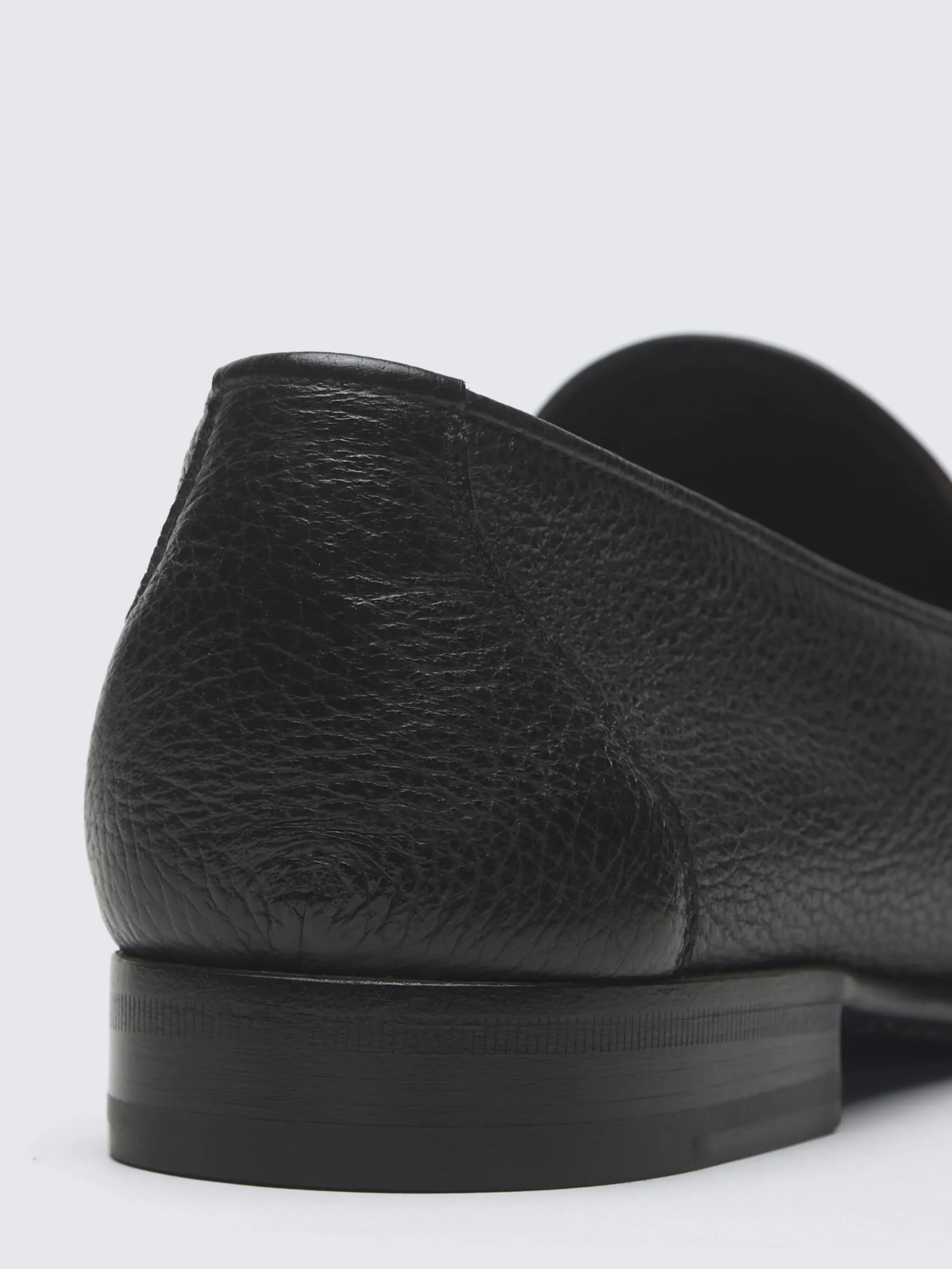 Black deerskin leather Appia penny loafer