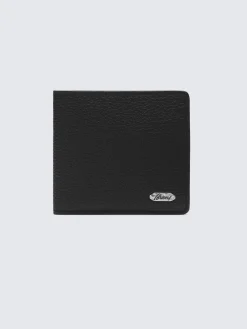 Black grained leather wallet