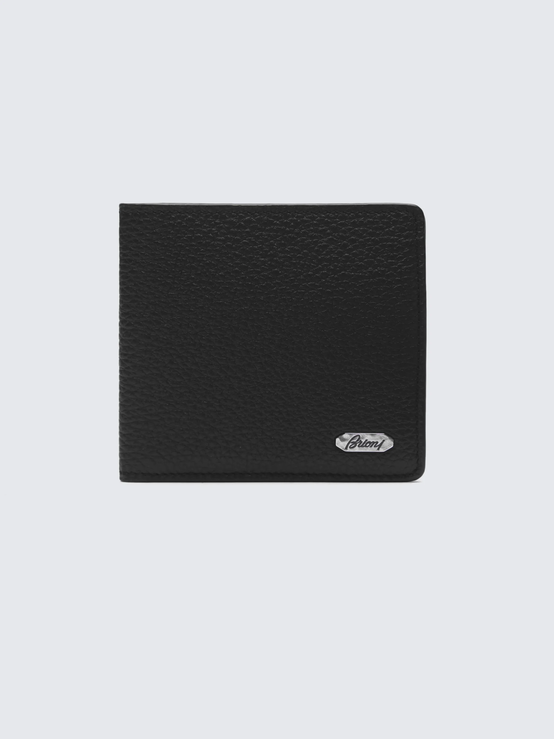 Black grained leather wallet