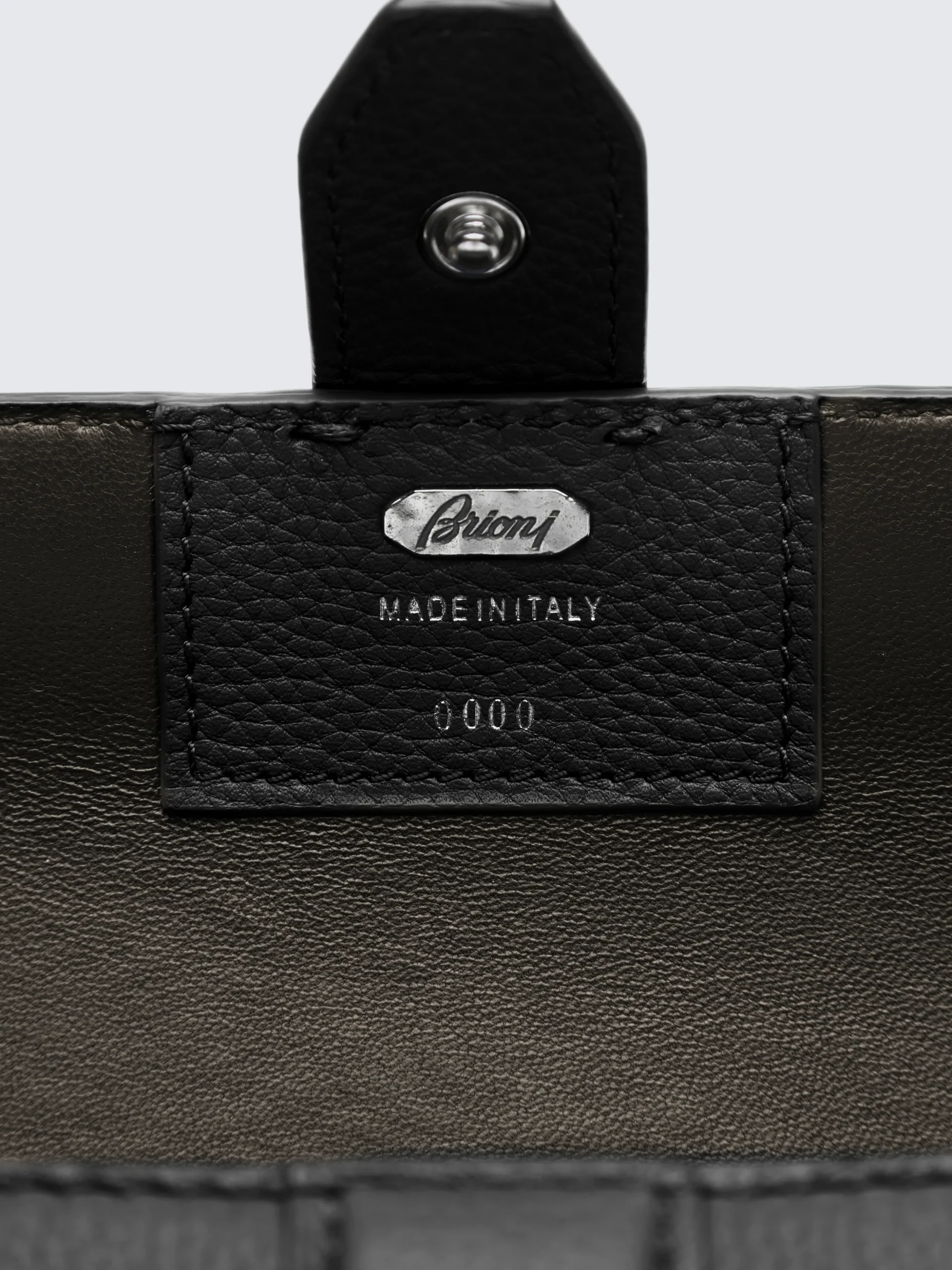 Black grained leather watch case