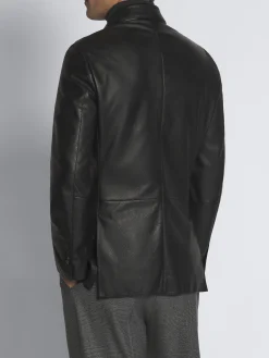 Black leather Monti blazer