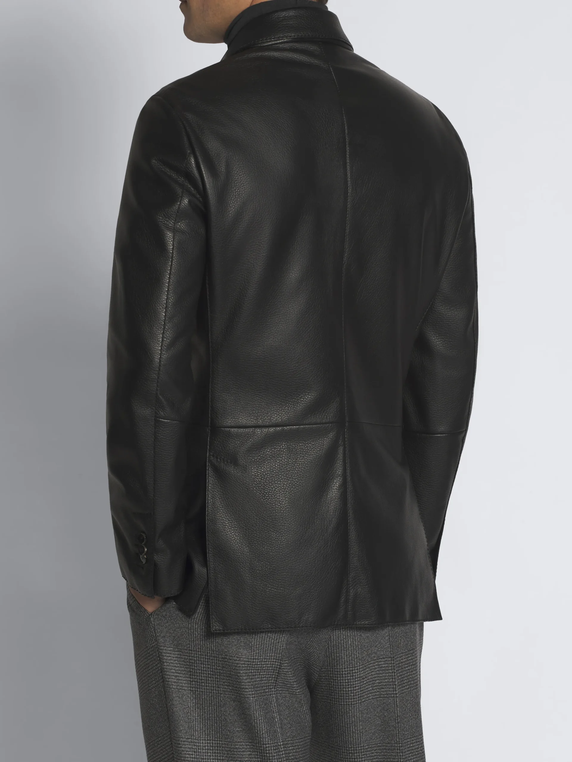 Black leather Monti blazer