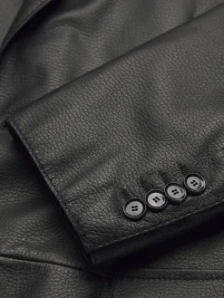 Black leather Monti blazer