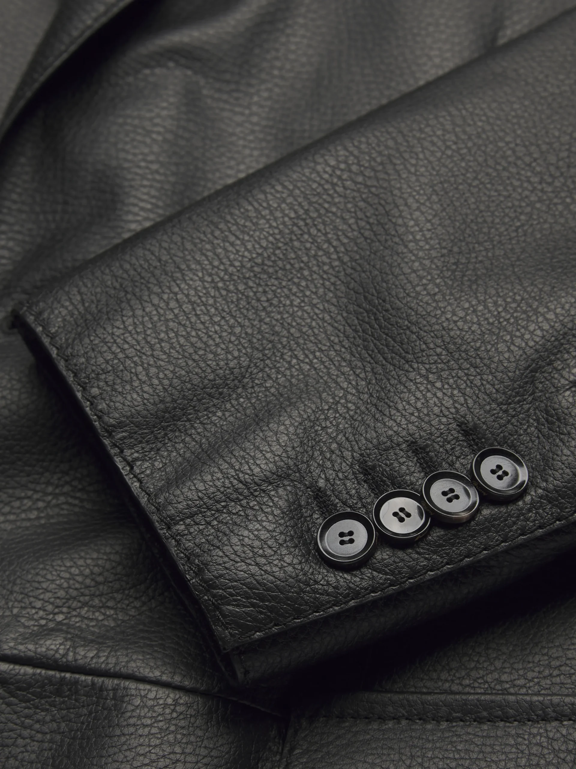 Black leather Monti blazer