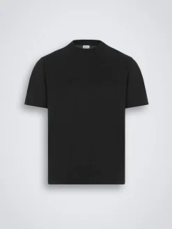 Black logo cotton T-shirt