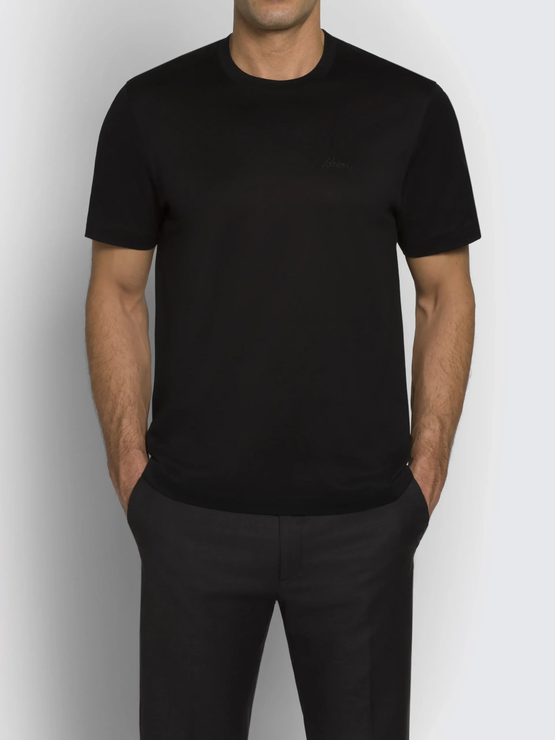 Black logo cotton T-shirt