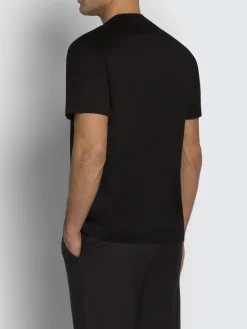 Black logo cotton T-shirt