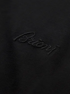 Black logo cotton T-shirt