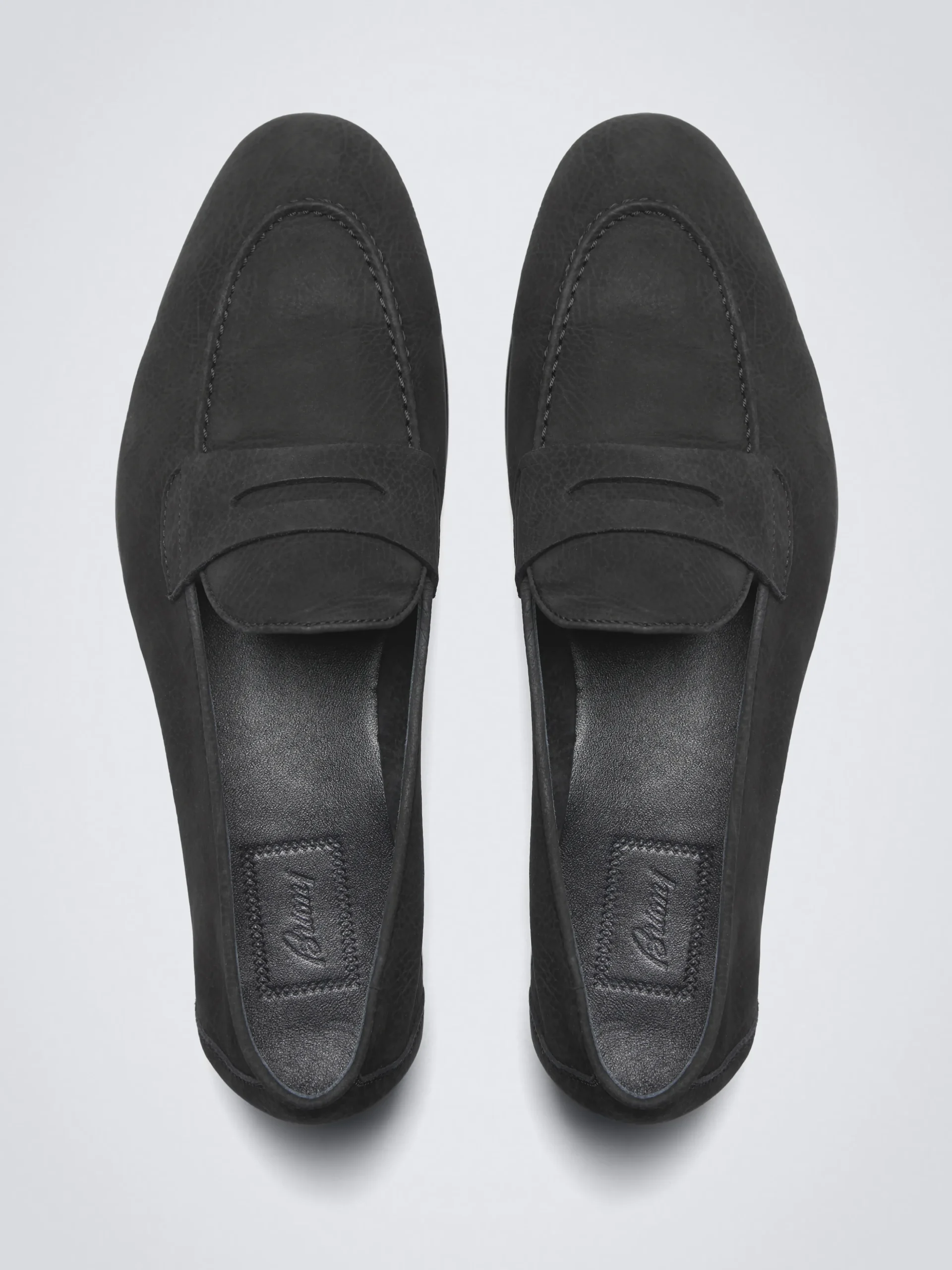 Black nubuck Appia penny loafer